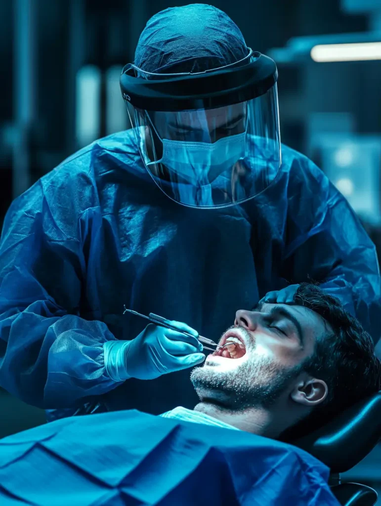 عکس از دکتر حین درمان عفونت لثه