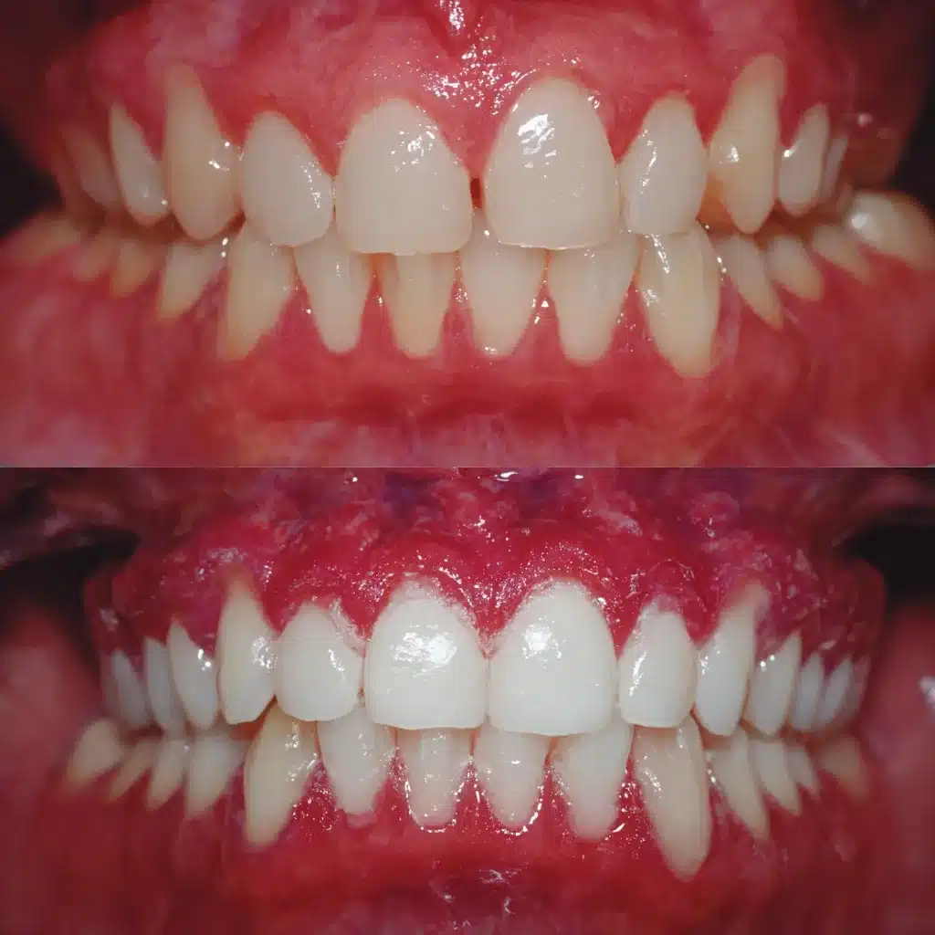 before-and-after orthodontic comparison photo