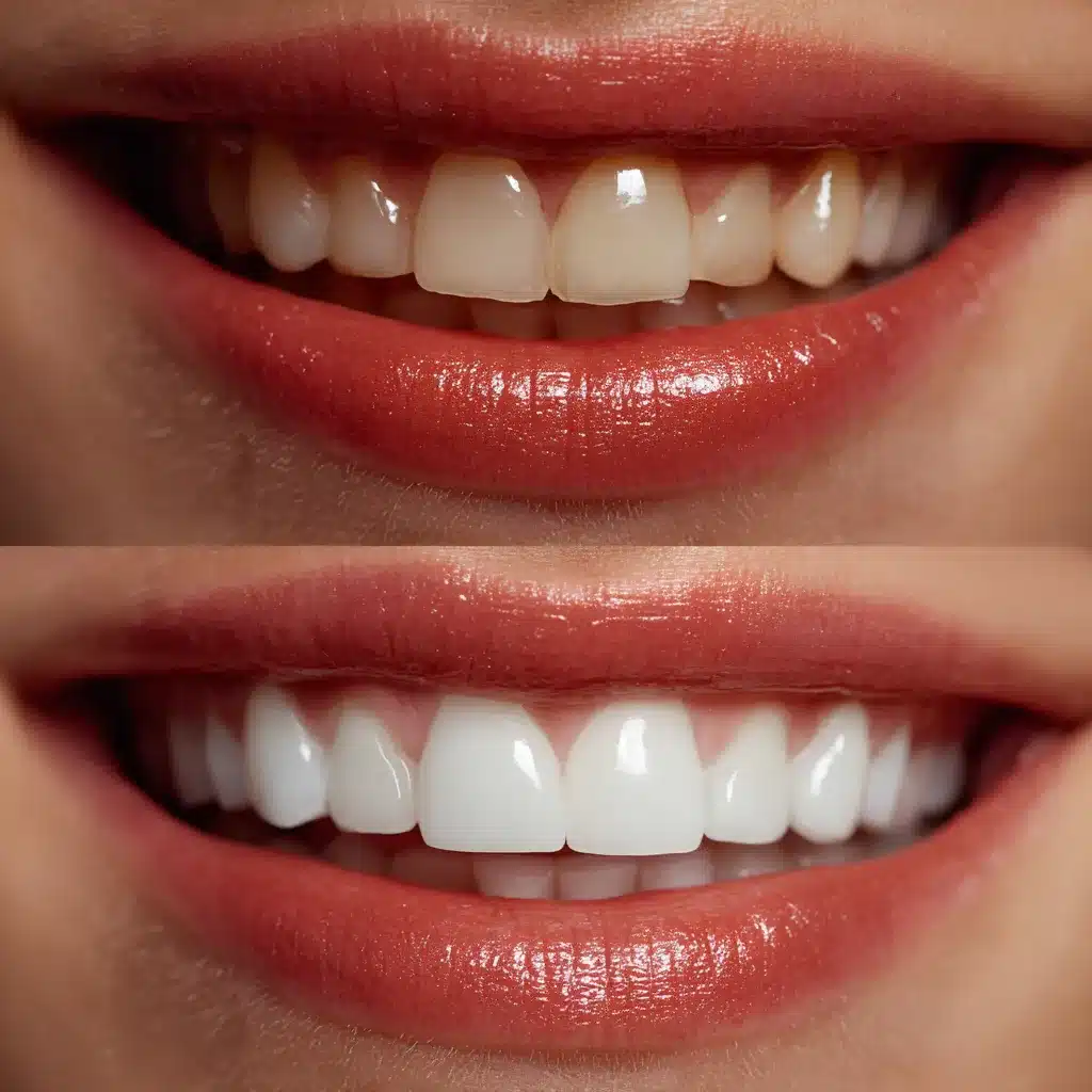 before and after composite veneers application