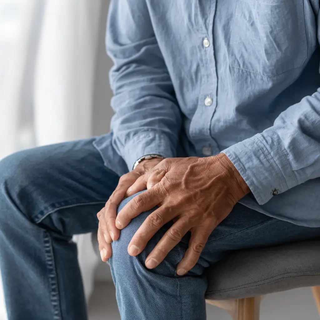 photograph of a person with osteoarthritis or bone degeneration